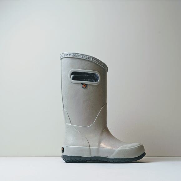 NWOT Bogs Kids Rainboots Silver Glitter Size 10 72399-040 Rain Boots - Picture 1 of 6